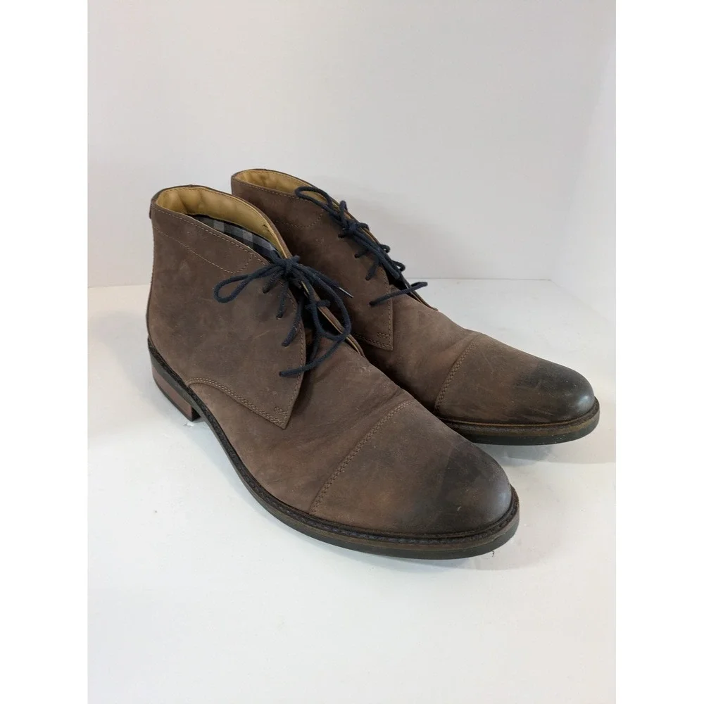 Bostonian Commonwealth Mens Brown Suede Cap Toe Chukka Boots Size 12 M 261399127